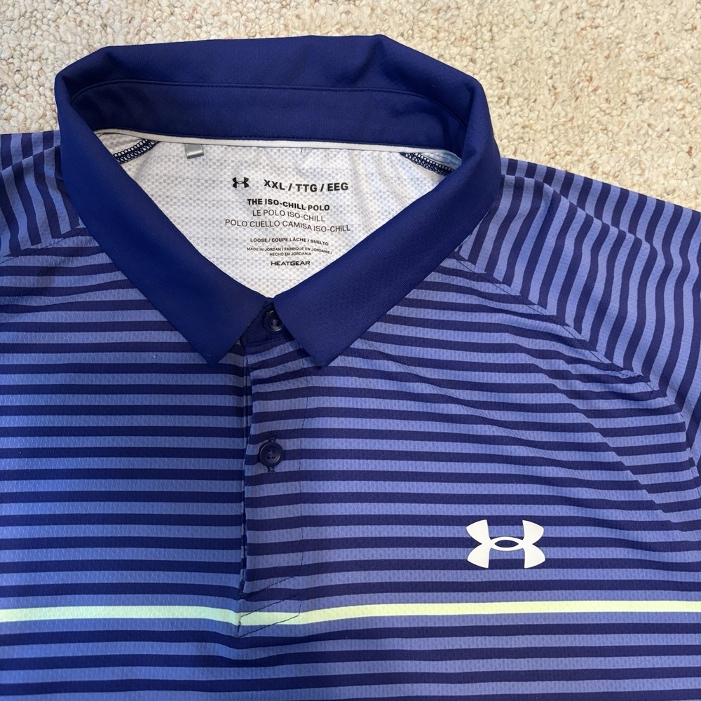 Under Armour Polo Shirt Mens 2XL The Iso-Chill Loose Golf Performance Pickleball
